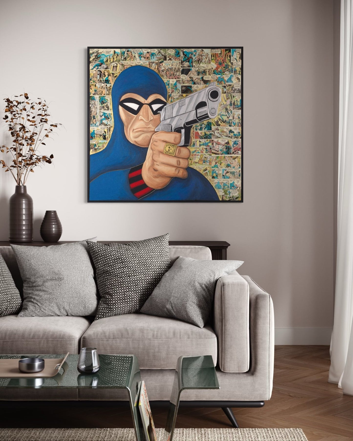 Original Fantomet - Gunpoint 80x80 cm