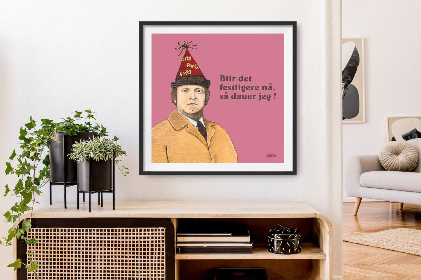 "Fleksnes Party" velg farge. 60x60 cm.