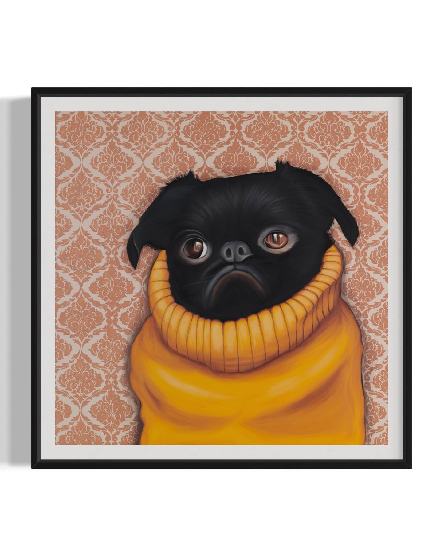 Turtleneck Griffon - Innrammet i 40x40 cm