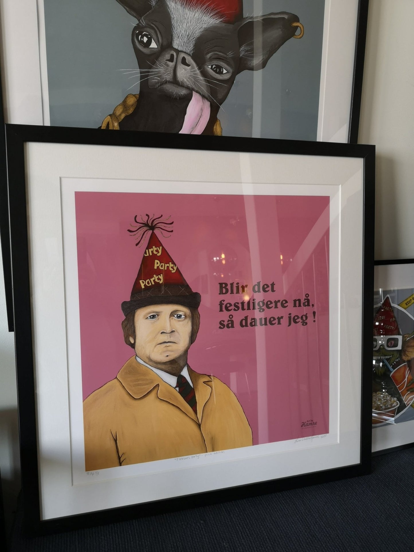 "Fleksnes Party" velg farge. 60x60 cm.