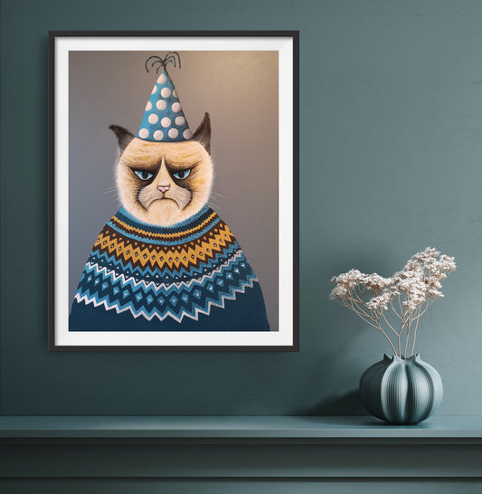 Grumpy cat på Premium Matt Papir