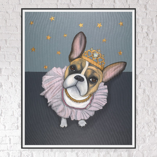 Original "Sweet princess dog" on canvas