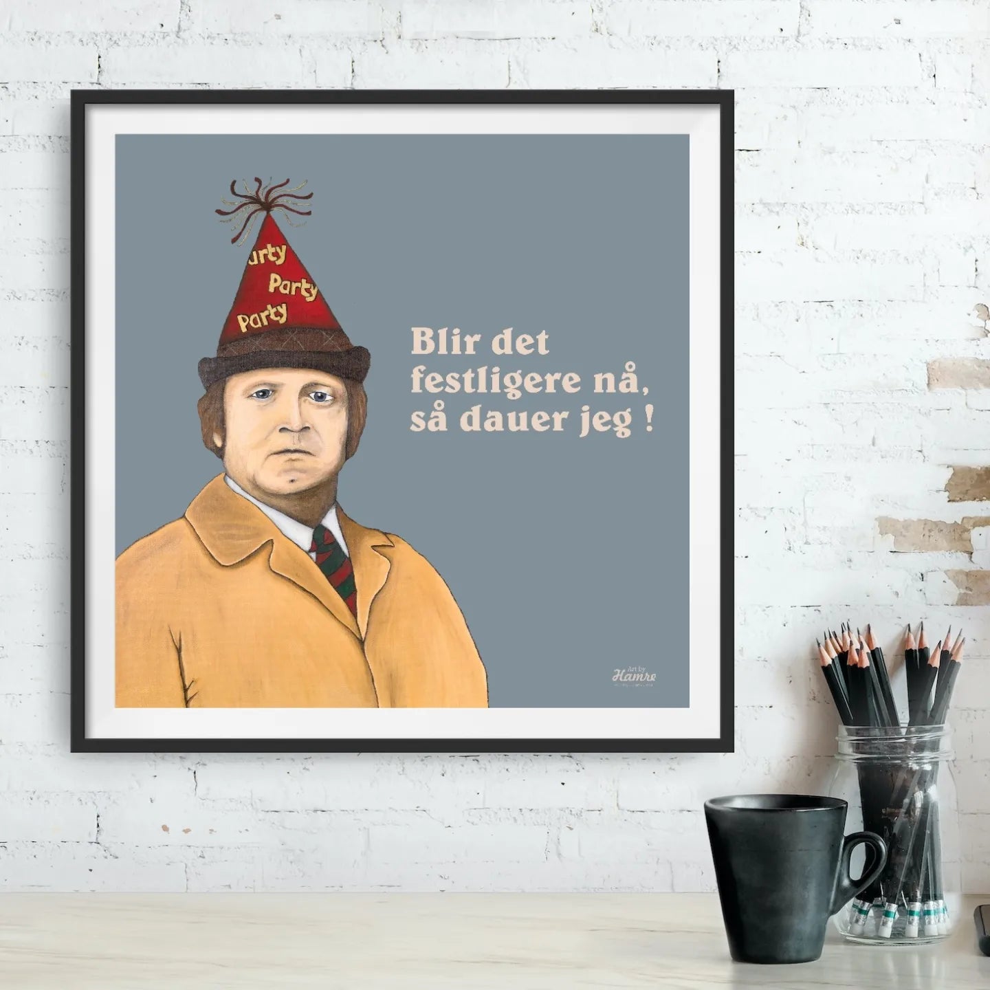 "Fleksnes Party" velg farge. 60x60 cm.