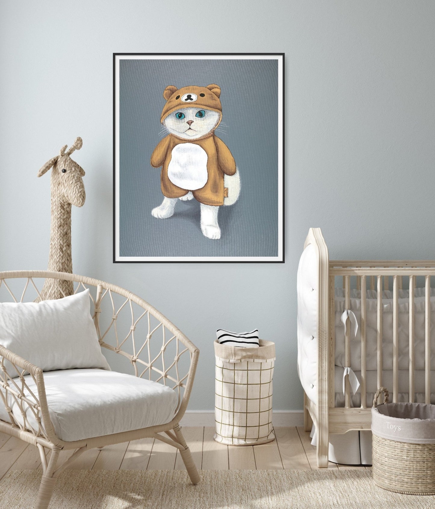 Original "Cat in a bearsuit" on canvas