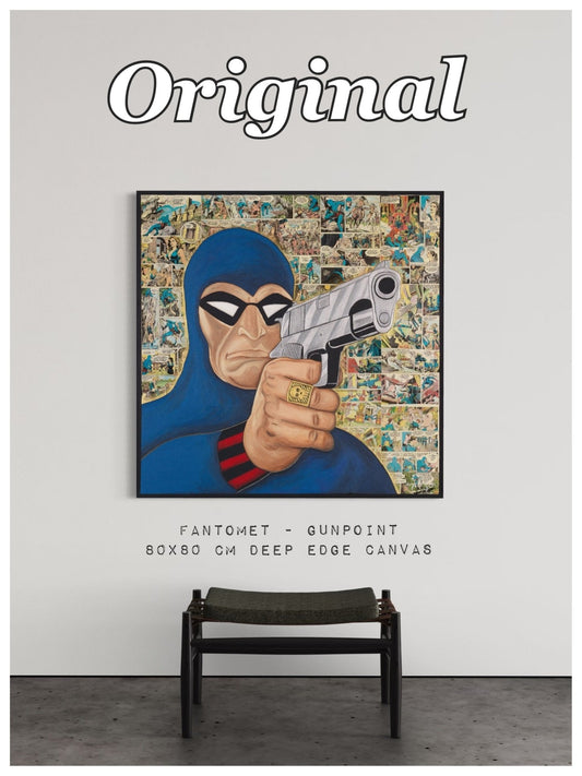Original Fantomet - Gunpoint 80x80 cm