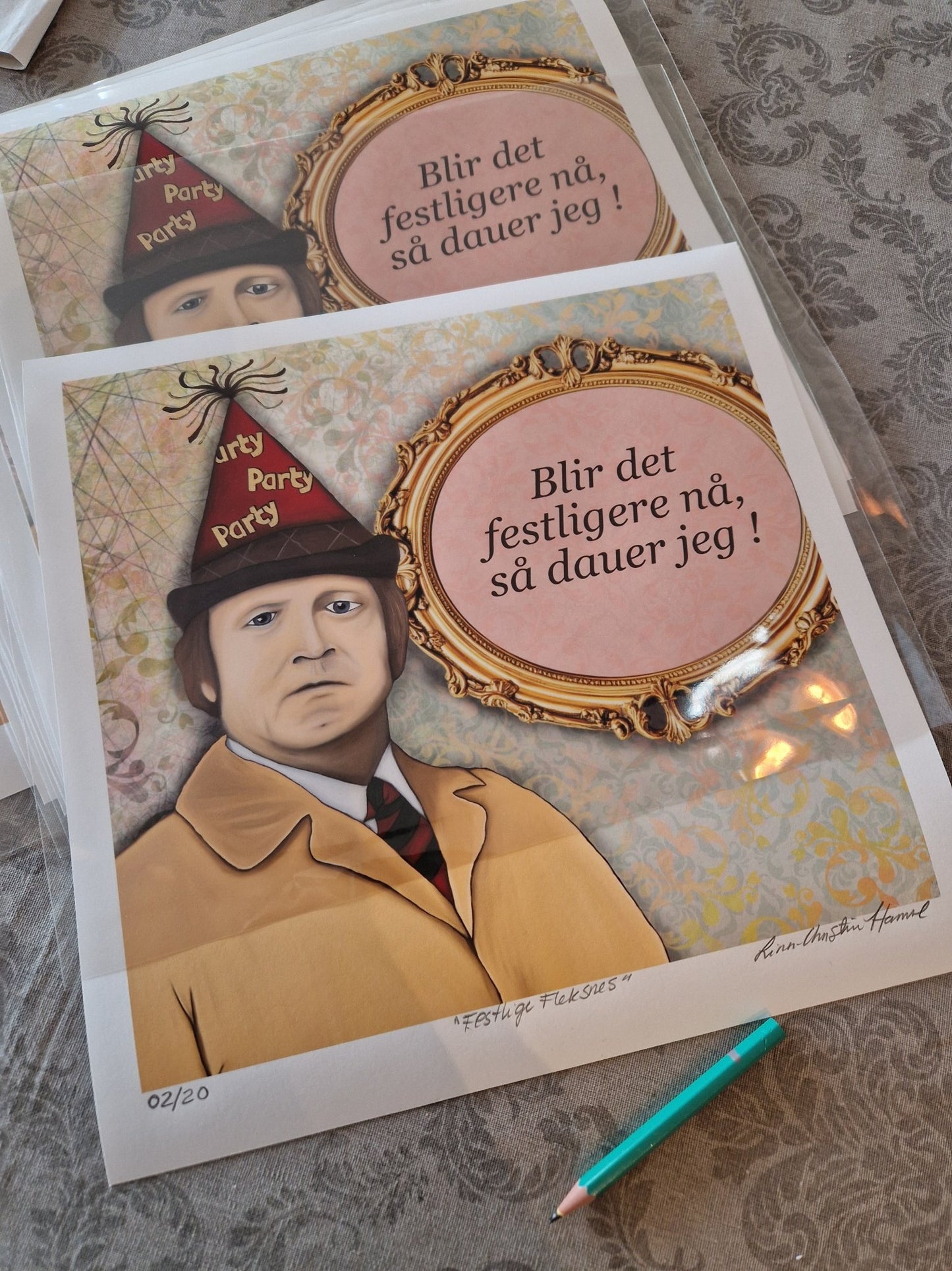 Festlige Fleksnes - Innrammet i 40x40 cm